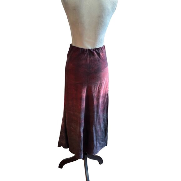 Cloth & Stone Womens Ombre Tie-Dye Midi Skirt Sz S Elastic Waistband Goth Grunge - Picture 11 of 11